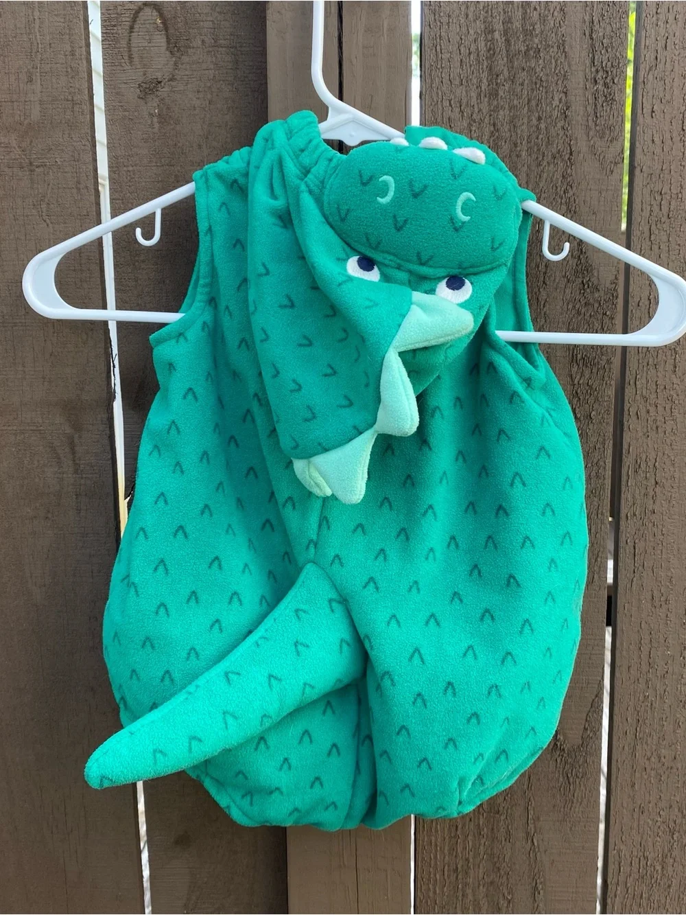 Carter's Teal Dragon/Dinosaur Hooded One-Piece costume 12 months